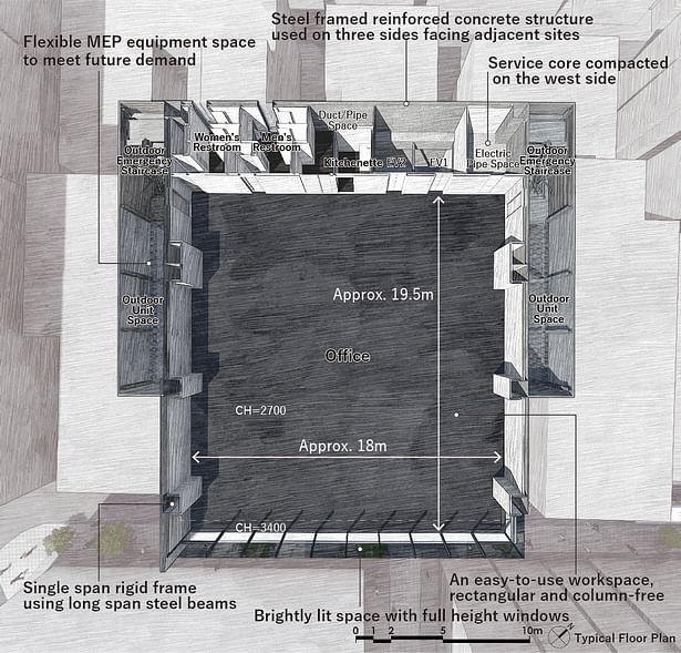 Diagram_Typical Floor Plan Image Credit: Nikken Sekkei Ltd