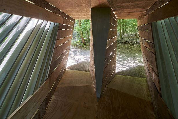 view inside facing the double exit to the monastery garden, © René de Wit