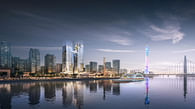 Lifting of Sky Deck Ceremony Held for Huabang International Centre in Guangzhou