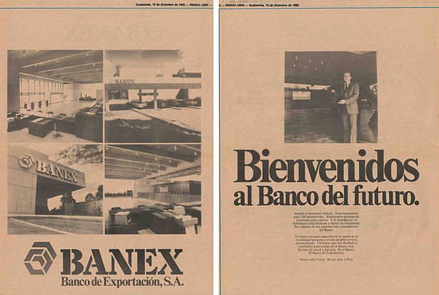 1980’s local newspaper refering to the building (a former bank) as the “Bank of the future.”