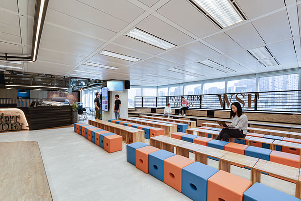 TNG Hong Kong - The Wall Street Factory with bold and energetic colour palette