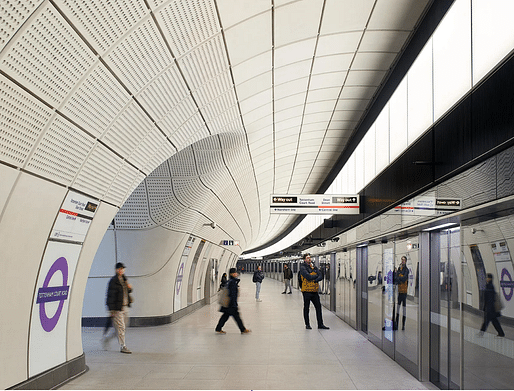 Grimshaw's new Elizabeth Line in London. Image courtesy Hufton + Crow