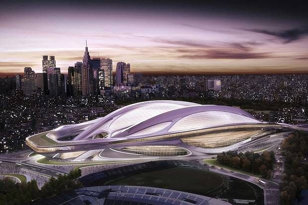 stadium design by Zaha Hadid was part of Tokyo’s winning bid for the 2020 Olympics