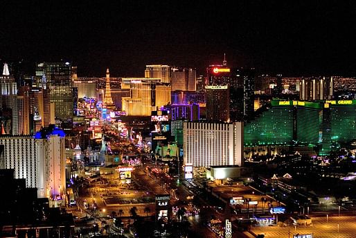 Las Vegas strip, image via wikipedia.org.
