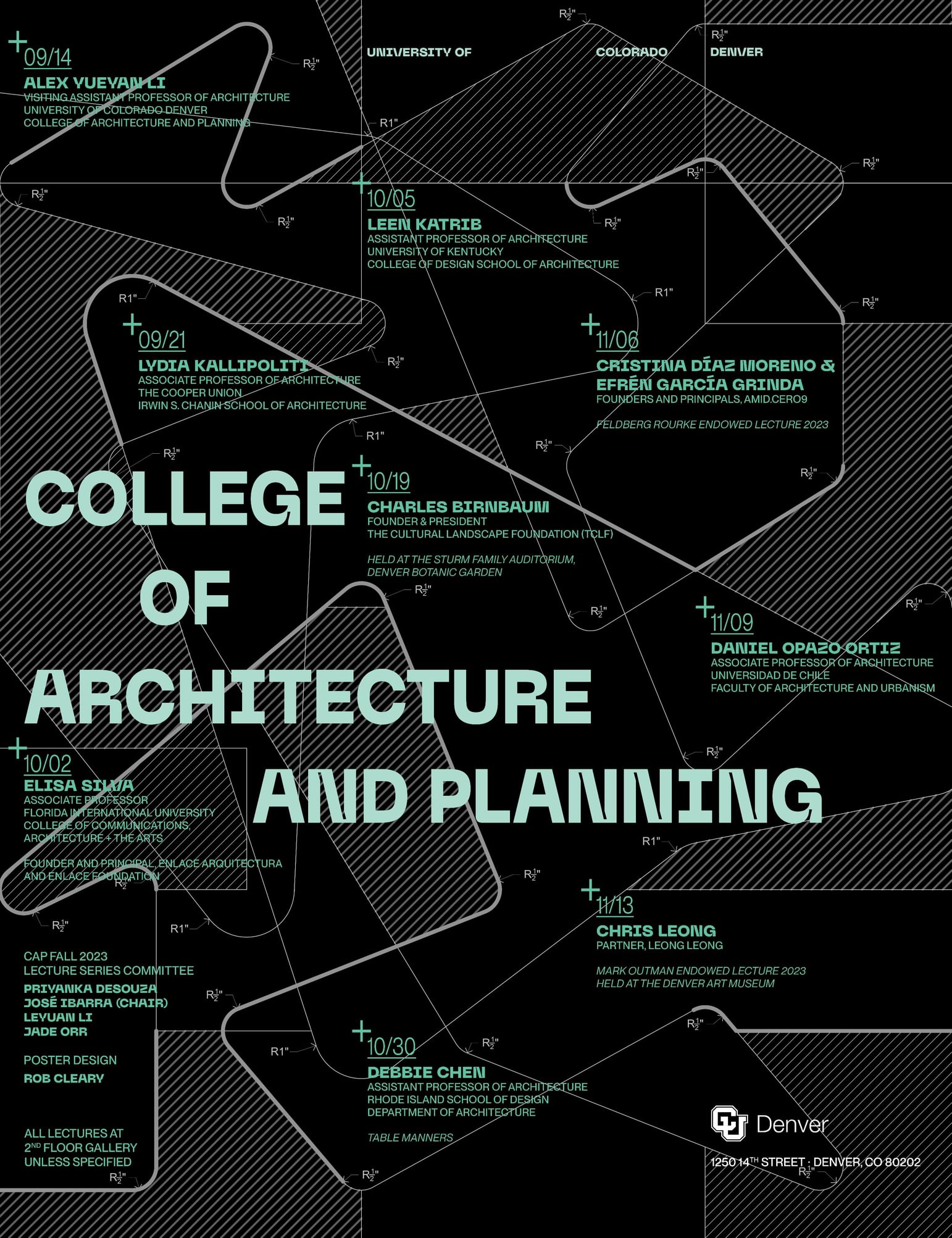 The most popular Fall '23 architecture school lecture poster is ...