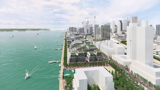 Quayside rendering located on Toronto's waterfront. Image: Waterfront Toronto.