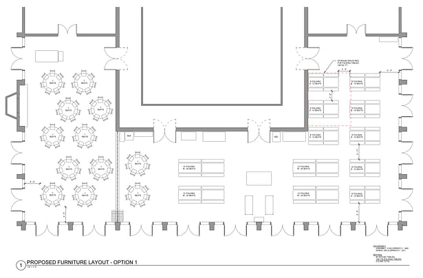 Dining hall layout option 1