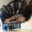 The Black Flower Antenna was Felecia Davis's contribution to the 2021 "Reconstructions: Architecture and Blackness in America" exhibition at the Museum of Modern Art in New York. The design/assembly team included: E. Brau, T. Dimick, B. Evrim, J. Heilman,C. Jones, N. Keyvani, F. Oghazian, A. Sutley, L. Washesky, S. White Sr. Credit: Felecia Davis.
