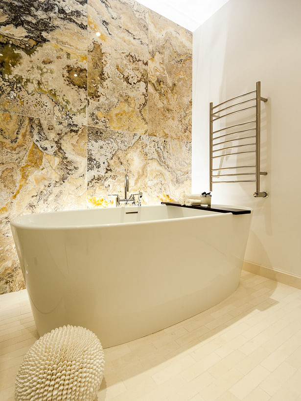 Master Bathroom - Floor-to-Ceiling Onyx Panels