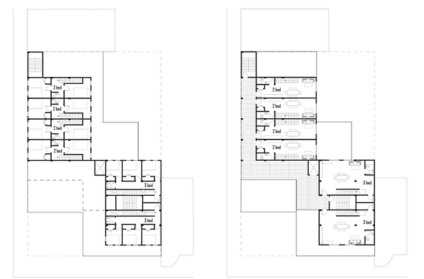 Fifth and sixth floor plans