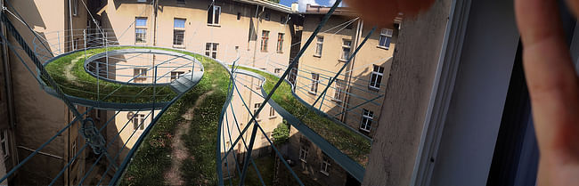 'Walk-On' balcony by Zalewski Architecture Group. Image courtesy of Zalewski Architecture Group.