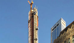 Rafael Viñoly's Lower Manhattan residential tower 125 Greenwich Street tops out at 912 feet