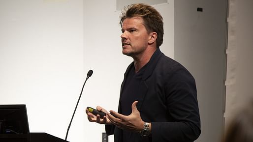 Bjarke Ingels speaking at Columbia University. Image courtesy of Columbia University. 