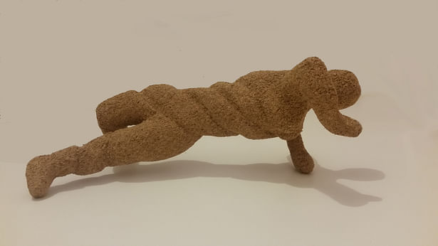 The Twisted Woman Cork Sculpture Size: 14in x 3in x 2in