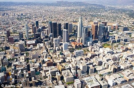 Metropolis: Parts of Britain could join up and come to resemble Los Angeles, pictured, according to leading architect Lord Rogers