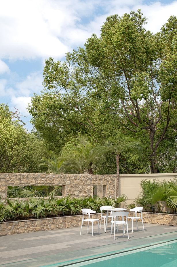 The courtyard of the villa