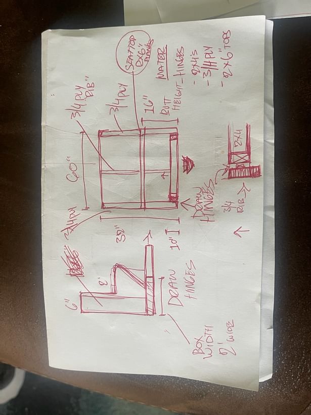 Sketch idea for bench (not built)