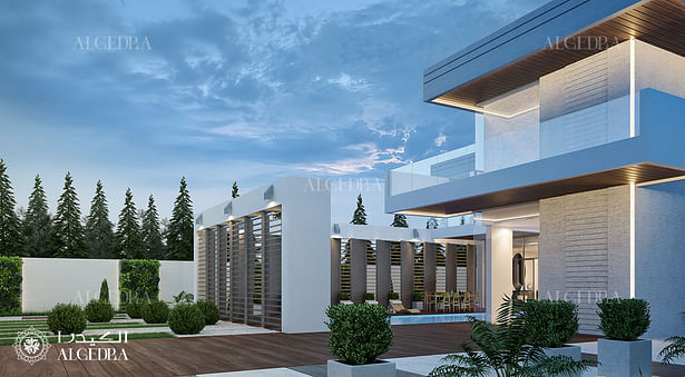 Modern villa in Dubai entrance design