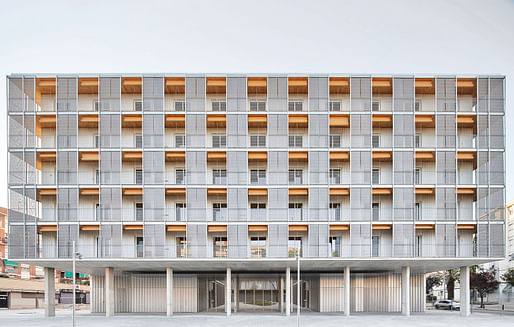 2024 RIBA International Prize finalist Modulus Matrix: 85 Social Housing in Cornellà, Spain, by Peris + Toral Arquitectes. Image: Jose Hevia