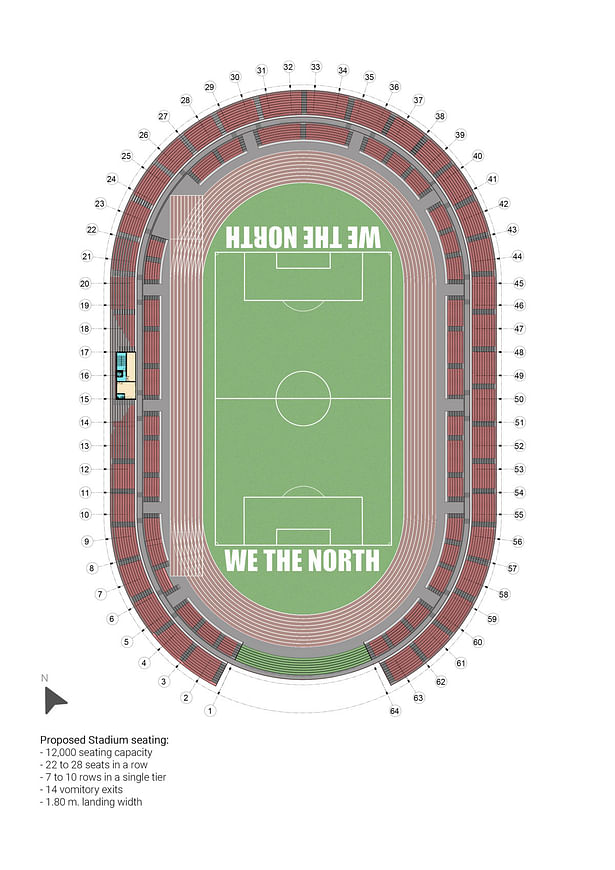 Floor Plan of the FEM Stadium 