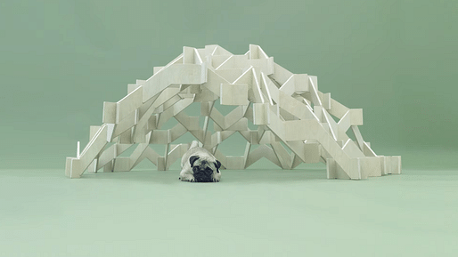 MOUNT PUG by Kengo Kuma. Screenshot via architecturefordogs YouTube channel.
