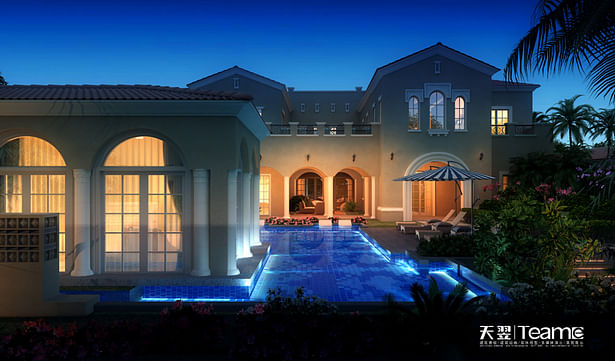 3d rendering-villa