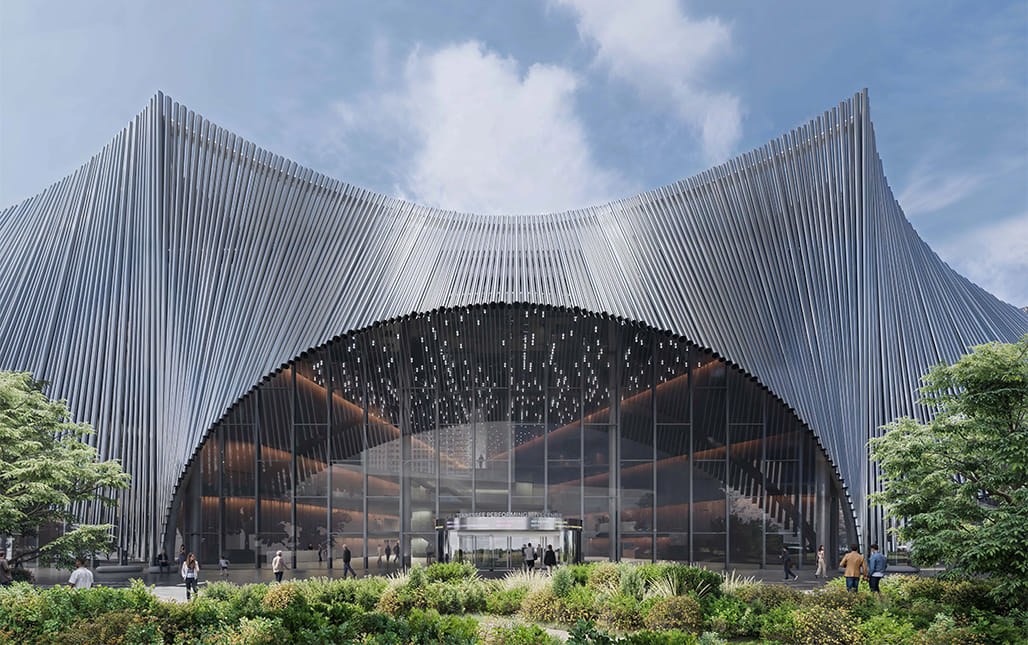BIG unveils Nashville arts center with aluminum tube facade