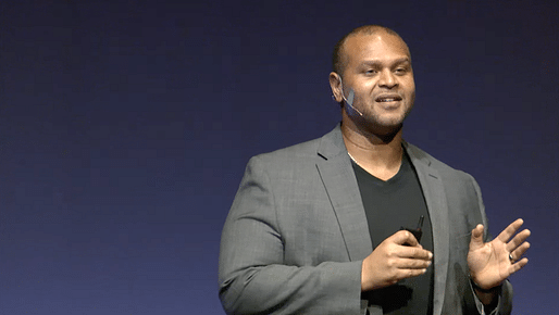 Jonathan Moody at TEDxKingLincolnBronzeville in October 2020.