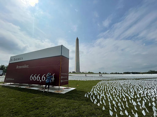 The vast installation 'In America: Remember' opened today on the National Mall. Image courtesy Suzanne Brennan Firstenberg on Instagram.