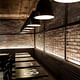 Tartinery Nolita in New York, NY by SOMA Architects (interior design); Caravaggio P2 Black pendants by Lightyears