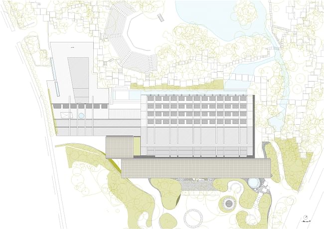 Roof plan. Image credit: Kengo Kuma & Associates, OODA