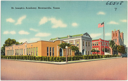 Postcard view of Brownsville, Texas, one of the communities that will be investigated by the editorial teams.The Tichnor Brothers Collection / Boston Public Library, Print Department.