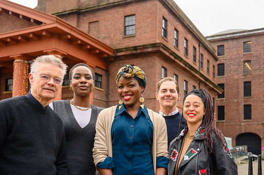 (From left): Peter Clegg (FCBS), Kudzai Matsvai (University of Liverpool), Kossy Nnachetta (FCBS), Geoff Rich (FCBS), and Ilze Wolff (University of Liverpool). Image © Pete Carr, courtesy National Museums Liverpool.