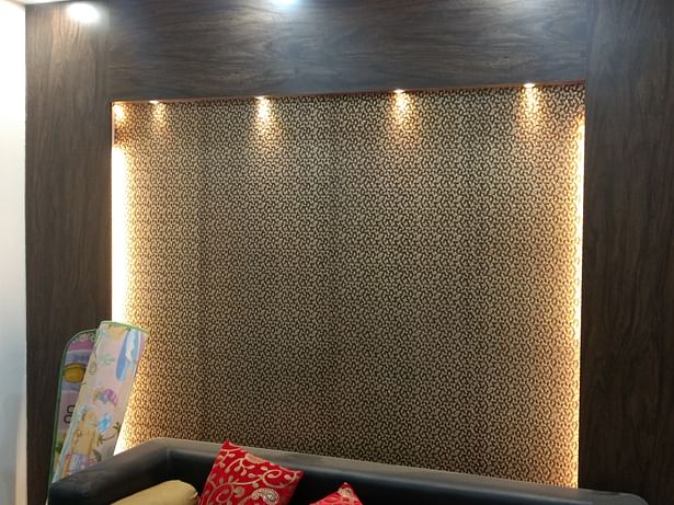 Top Trending wooden laminated wall paneling with 3D effects for cool design effect by Aspire Interiors, interior contractors, service providers, interior designers in Faridabad, Gurugram Delhi