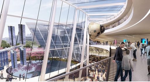 One of the five design proposals for the new Bezos Learning Center in Washington, D.C. Image courtesy National Air and Space Museum