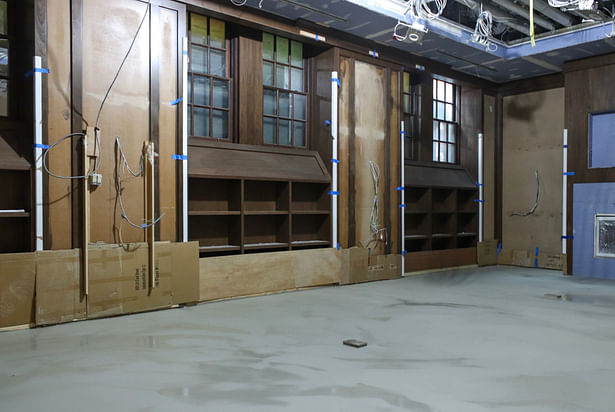 View of the Library construction area