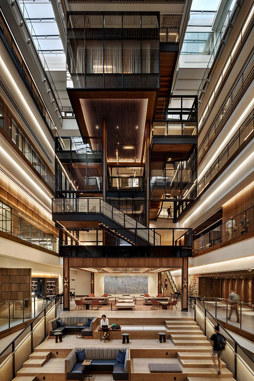 Architectural Design of the Year winner Johns Hopkins University Bloomberg Center by Rockwell Group (Interior Architect), Ennead Architects (Exterior Architect), and SmithGroup (Architect of Record). Photo: Architecture MasterPrize