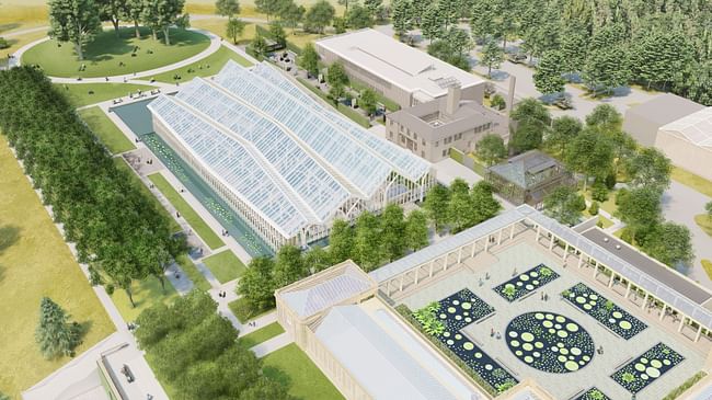 Aerial View from Southeast. Image credit: WEISS/MANFREDI with Reed Hilderbrand for Longwood Gardens