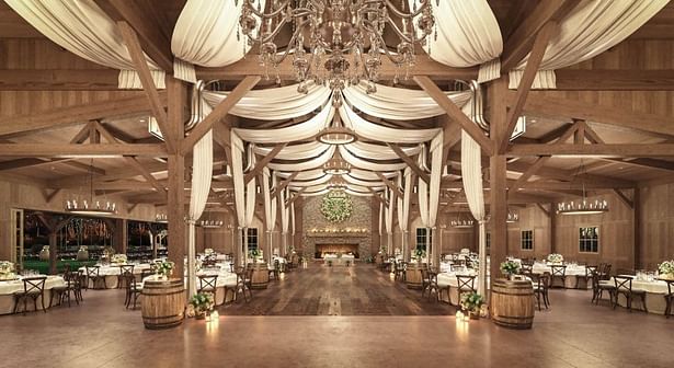 The Barn - Wedding Venue - Ranch - Daniel L. McPeak, RA - @SFA - Rendering by - Unit Studio - Enrico Fanton 