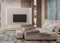 Mastering Elegance: Antonovich Group's Bespoke Master Bedroom Design Execution
