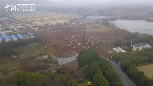 Construction of the Huoshenshan emergency specialty field hospital in Wuhan has become somewhat of a media sensation. For thousands of coronavirus-infected patients however, completion cannot come fast enough. Image: China News Service/<a href="https://www.youtube.com/watch?v=s_t0ohe9llk">YouTube</a>