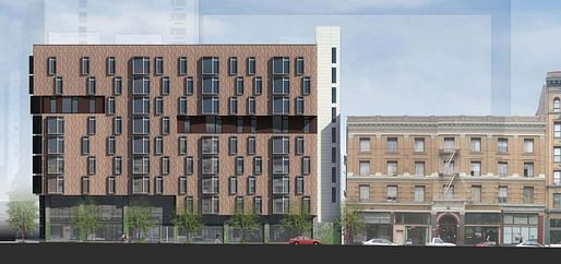 Rendering of the 222 Taylor project, designed by David Baker Architects. Image courtesy of David Baker Architects.