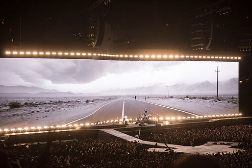 Shortlisted in the 'Construction Innovation' Category: Innovative Touring Frame - U2 ‘The Joshua Tree’ Tour 2017. Structural Designer: Atelier One Ltd. Architect: Designer: PRG Projects. Photo by Stutfish.