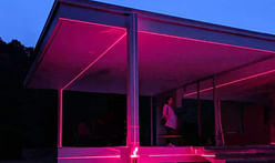 Mies' Farnsworth House to be awash in gridded lasers for this year's Chicago Architecture Biennial