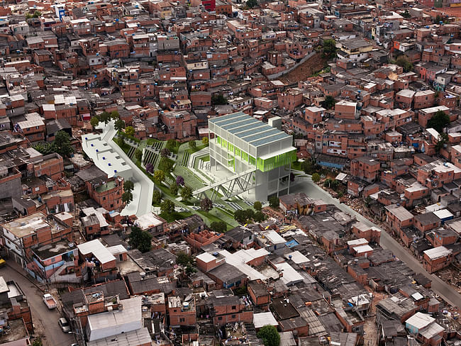 Global Holcim Awards Silver 2012: Urban remediation and civic infrastructure hub, São Paulo, Brazil by Alfredo Brillembourg and Hubert Klumpner, Urban Think Tank, Brazil: Transforming a void into a productive zone and dynamic public space. (Image © Holcim Foundation)