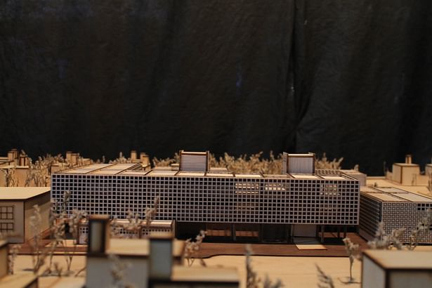 Model - Technical School Main Facade. (Image of shared autorship)