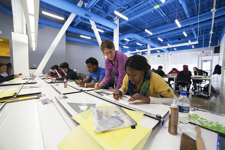 High school students in the Detroit ArcPrep Program. Image courtesy of University of Michigan.
