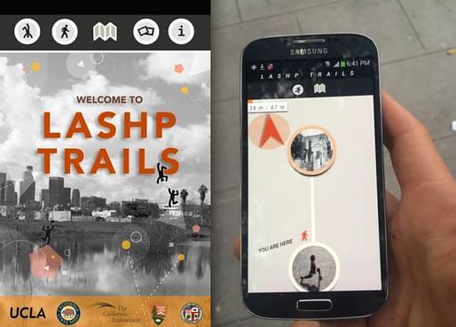 Preview of LASHP Trails app, image via Gizmodo.