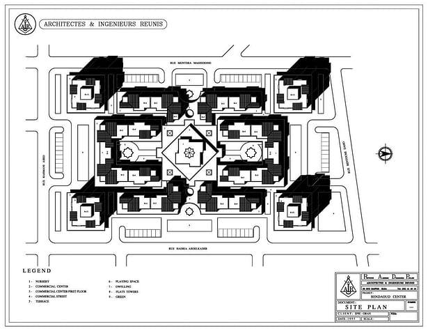 Master Plan - Bendaoud Urban Center, Mascara, Algeria. (1994)