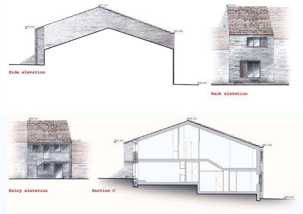 vertical sections - HOUSE A